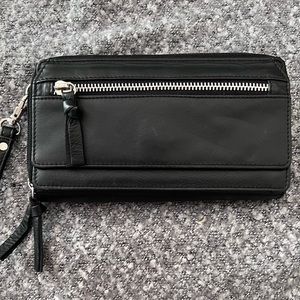 Great American Leatherworks black wristlet wallet/clutch